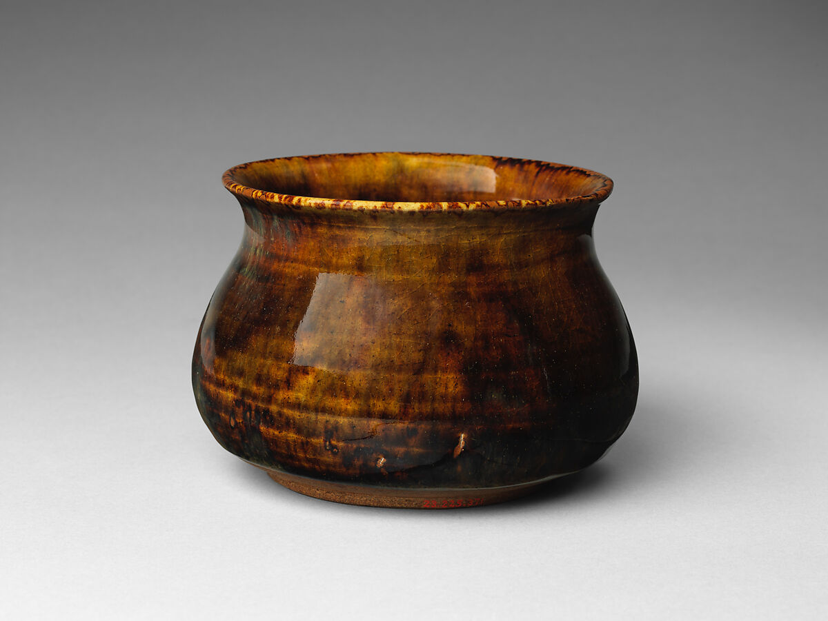 Used-Water Container (Kensui), Stoneware with iron glaze (Takatori ware), Japan