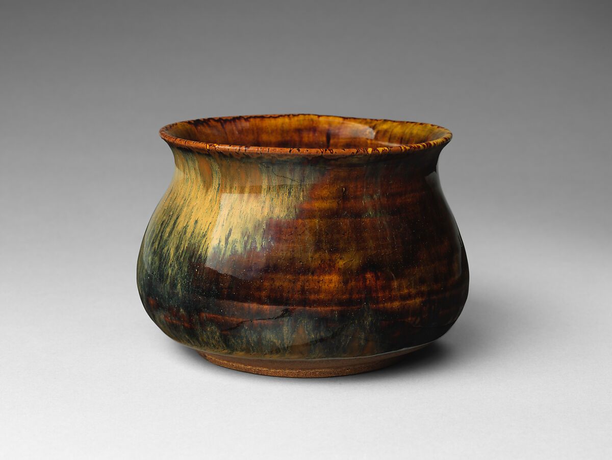 Used-Water Container (Kensui), Stoneware with iron glaze (Takatori ware), Japan