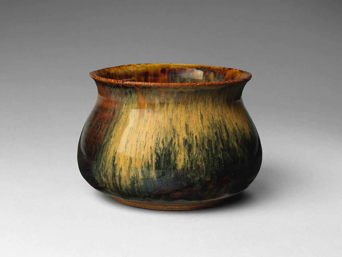 Used-Water Container (Kensui), Stoneware with iron glaze (Takatori ware), Japan