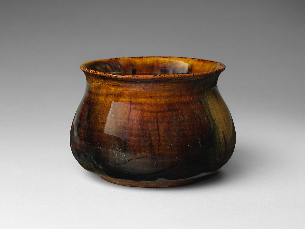 Used-Water Container (Kensui), Stoneware with iron glaze (Takatori ware), Japan