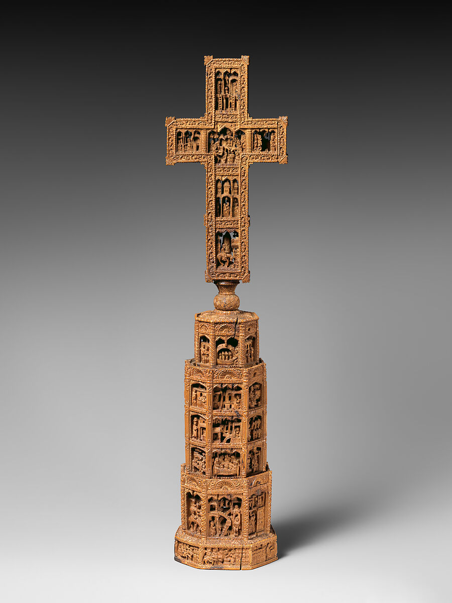 Cross, Attributed to George Laskaris (Giorgios Laskaris), Boxwood, Byzantine