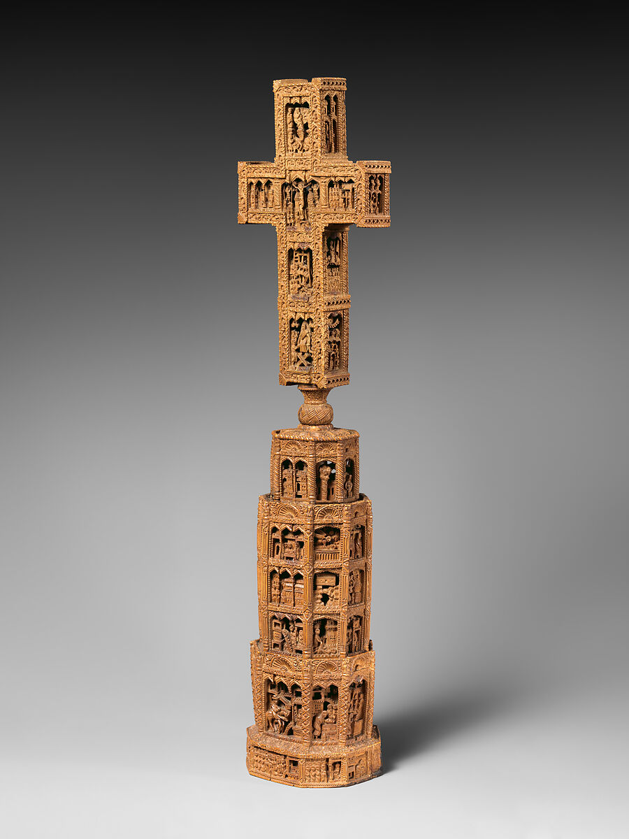 Cross, Attributed to George Laskaris (Giorgios Laskaris), Boxwood, Byzantine