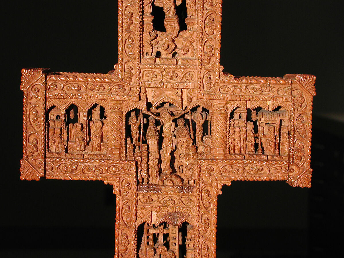 Cross, Attributed to George Laskaris (Giorgios Laskaris), Boxwood, Byzantine