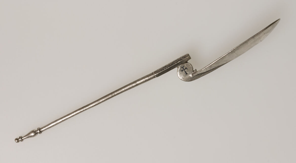 Silver Spoon, Silver, niello, traces of gilding, Byzantine