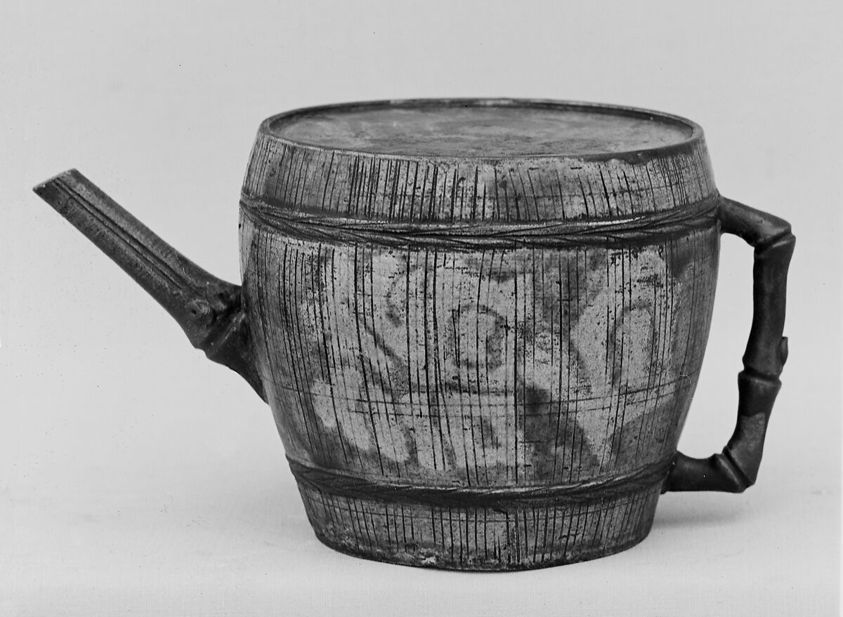 Water Pot, Pottery covered with glaze, with added slip decoration (Sanuki ware?), Japan 