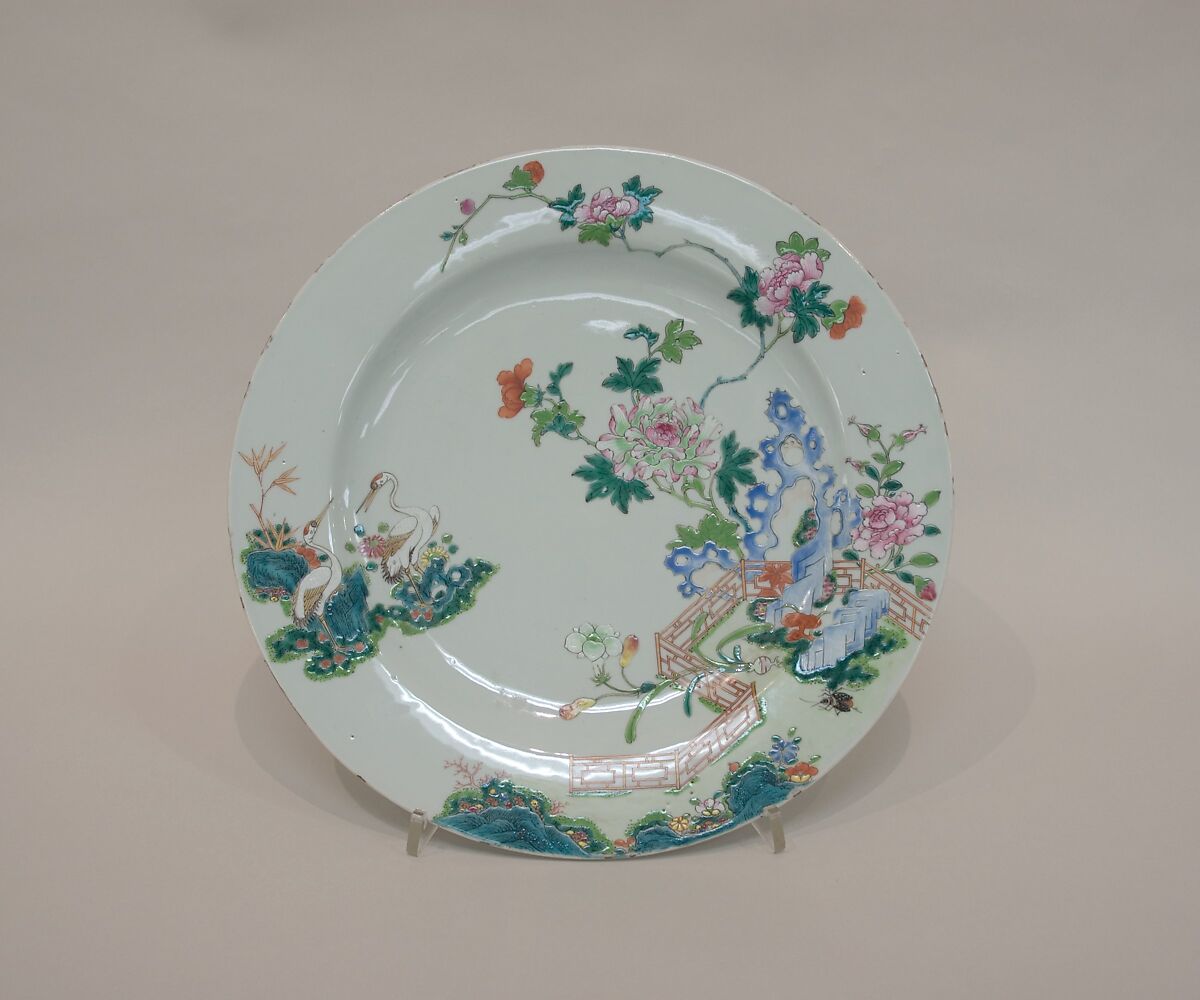 Plate, Porcelain painted in overglaze famille rose enamels, China 