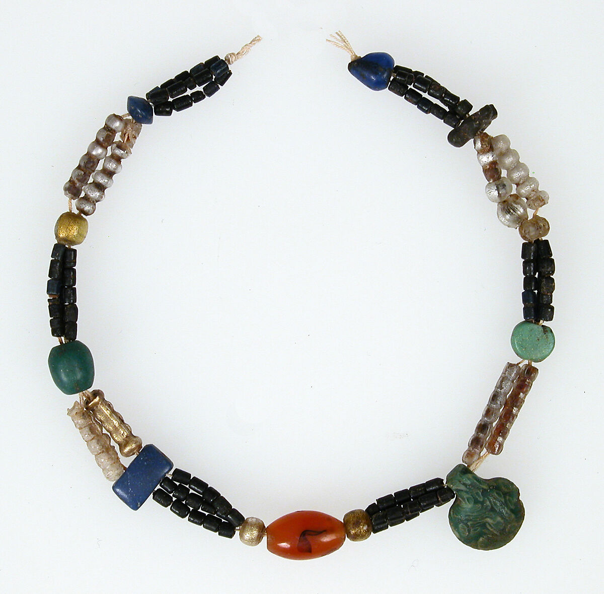 Double String of Beads, Glass, Coptic 