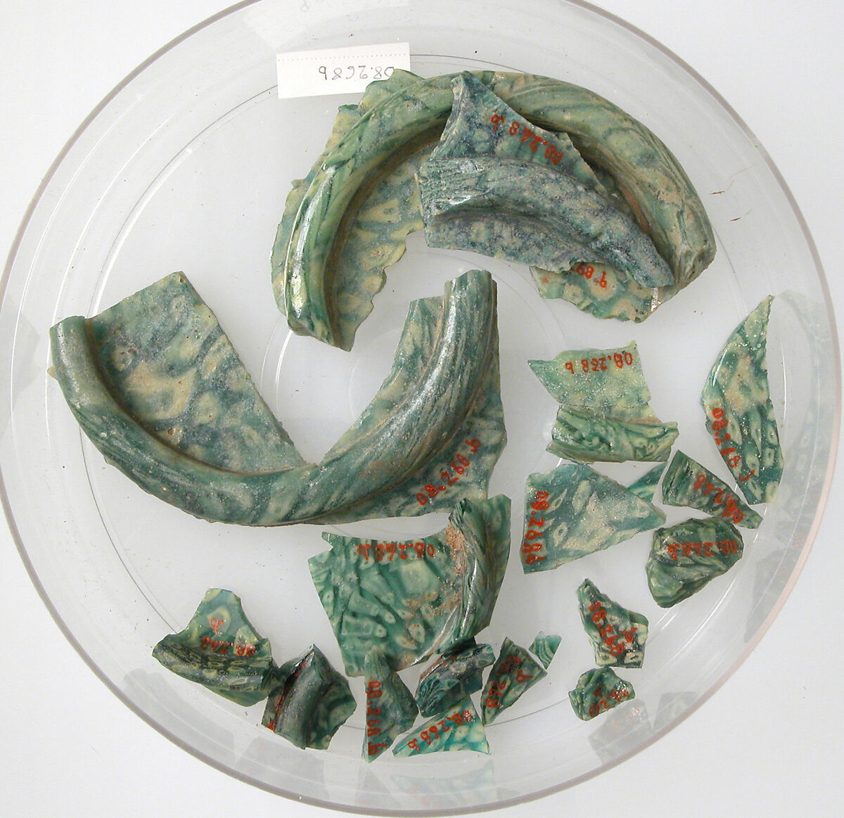 Glass Fragments, Glass (green), Coptic 