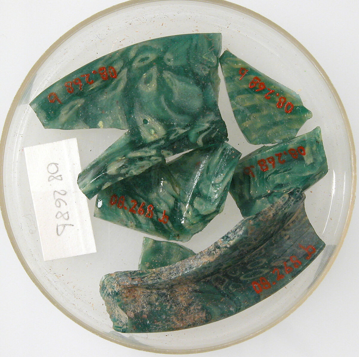 Glass Fragments, Glass (green), Coptic 