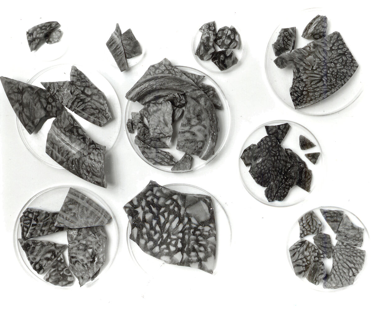 Glass Fragments, Glass (blue, green), Coptic