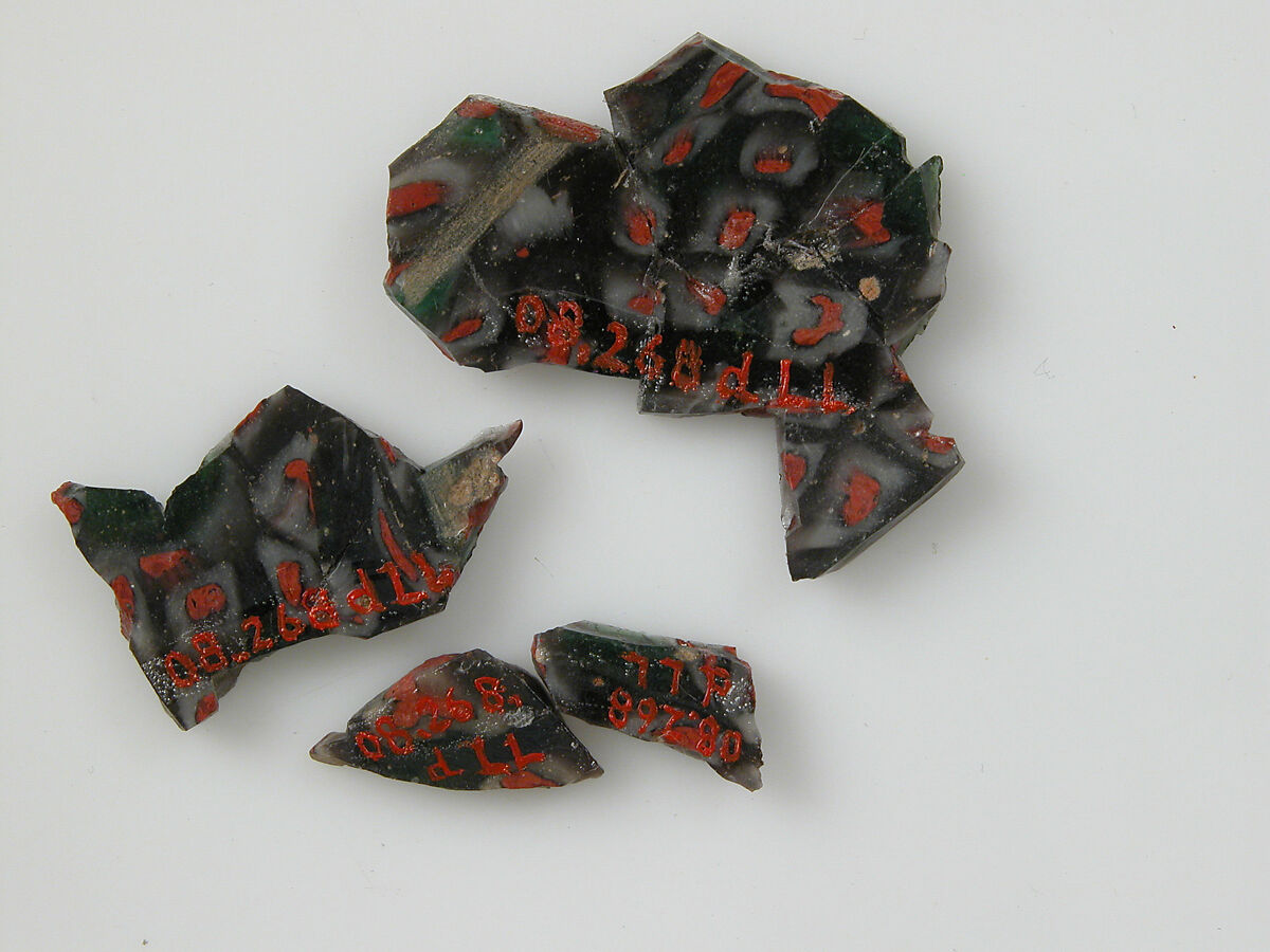 Glass Fragments from a Vessel, Glass, Coptic 