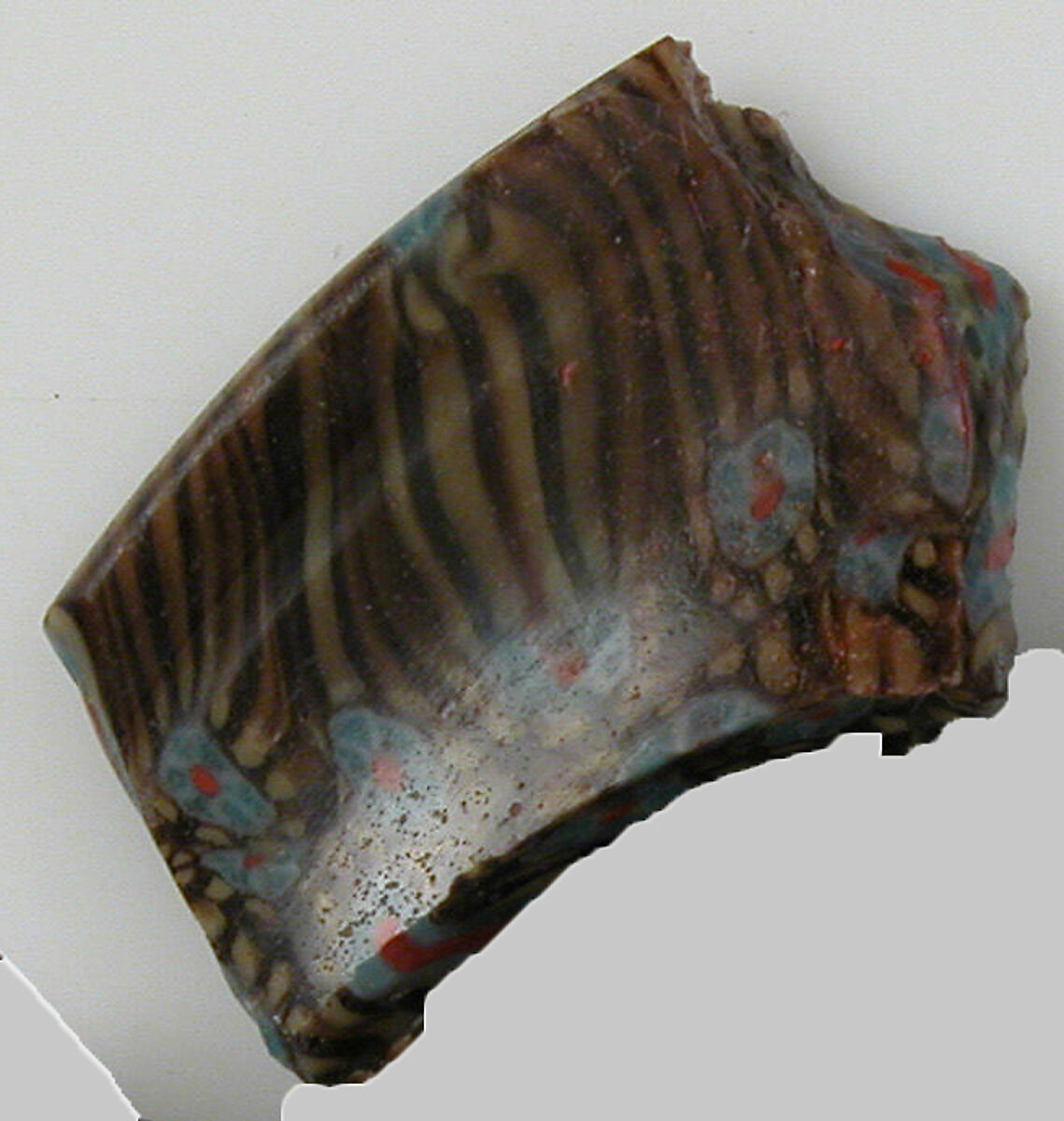 Mosaic Glass Fragments from a Vessel, Glass, Coptic