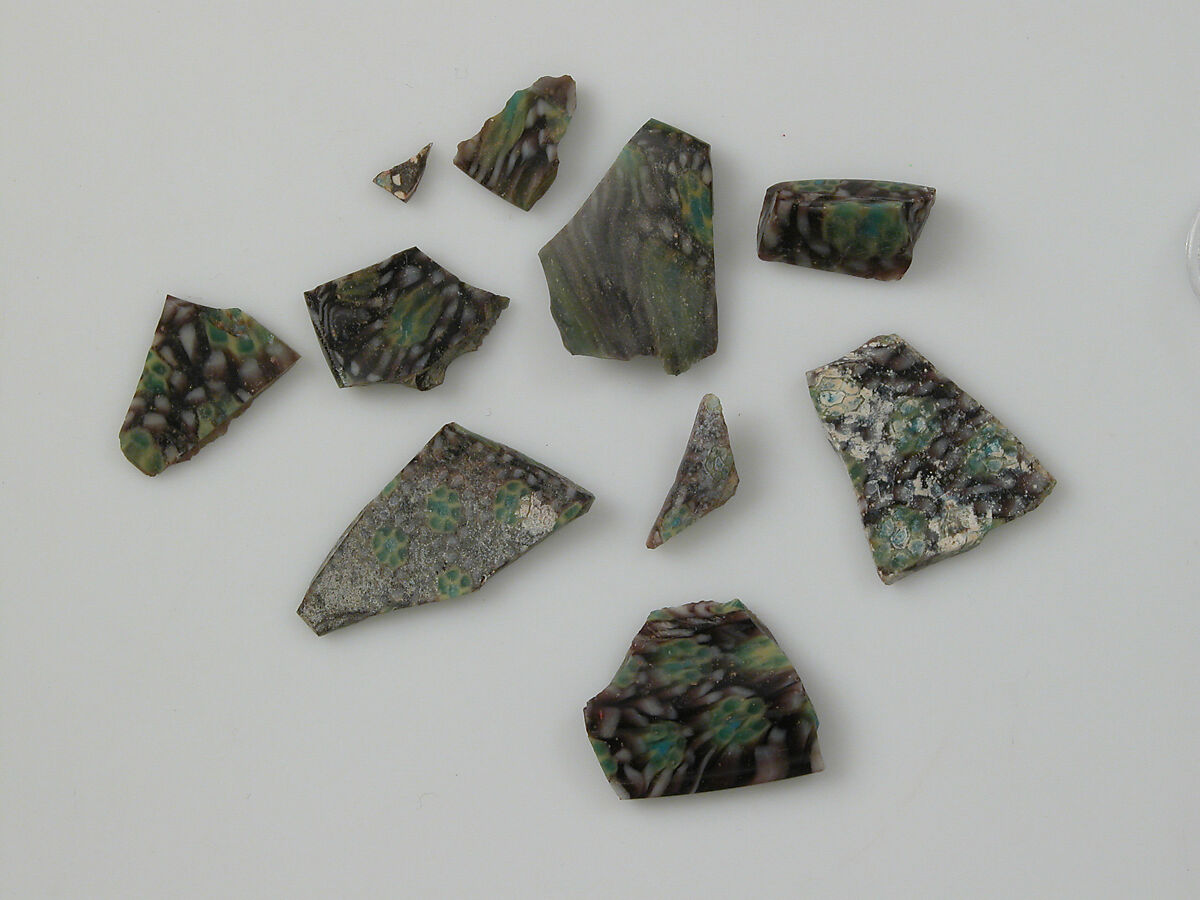 Glass Fragments from a Vessel, Glass, Coptic 