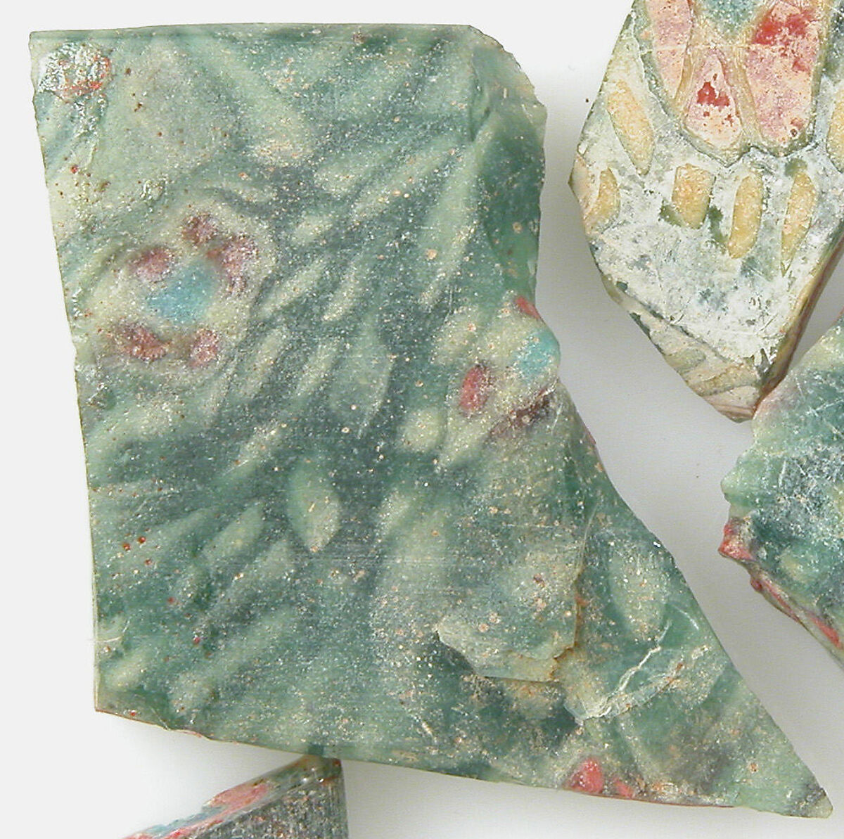 Glass Fragments from a Vessel, Glass, Coptic