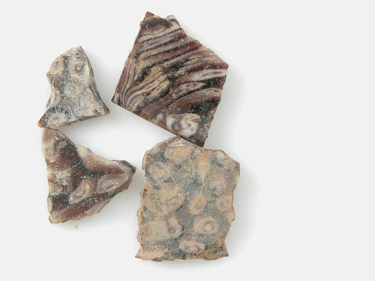 Glass Fragments from a Vessel, Glass, Coptic 