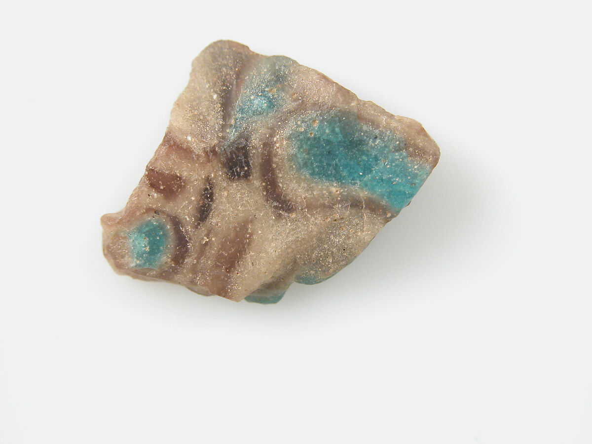 Glass Fragment from a Vessel, Glass, Coptic 