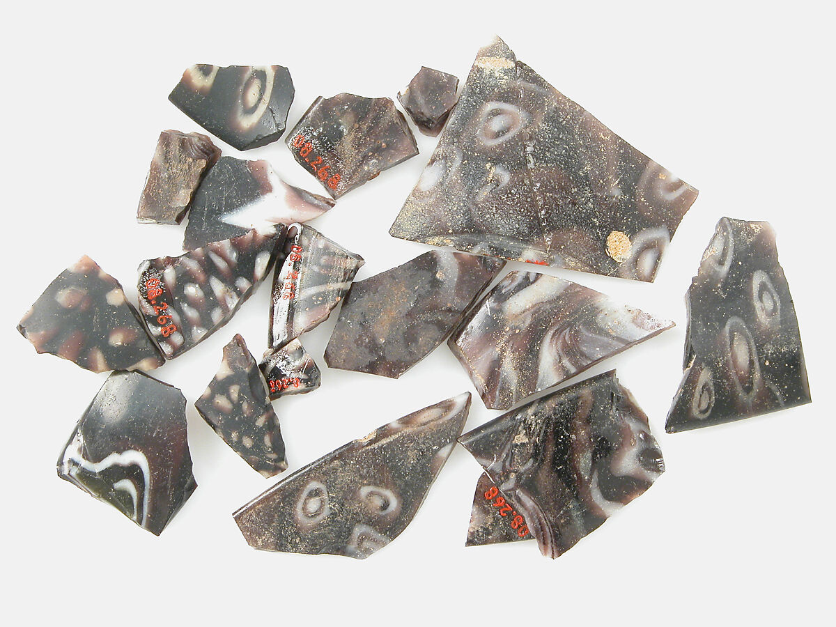 Glass Fragments from a Vessel, Glass, Coptic 