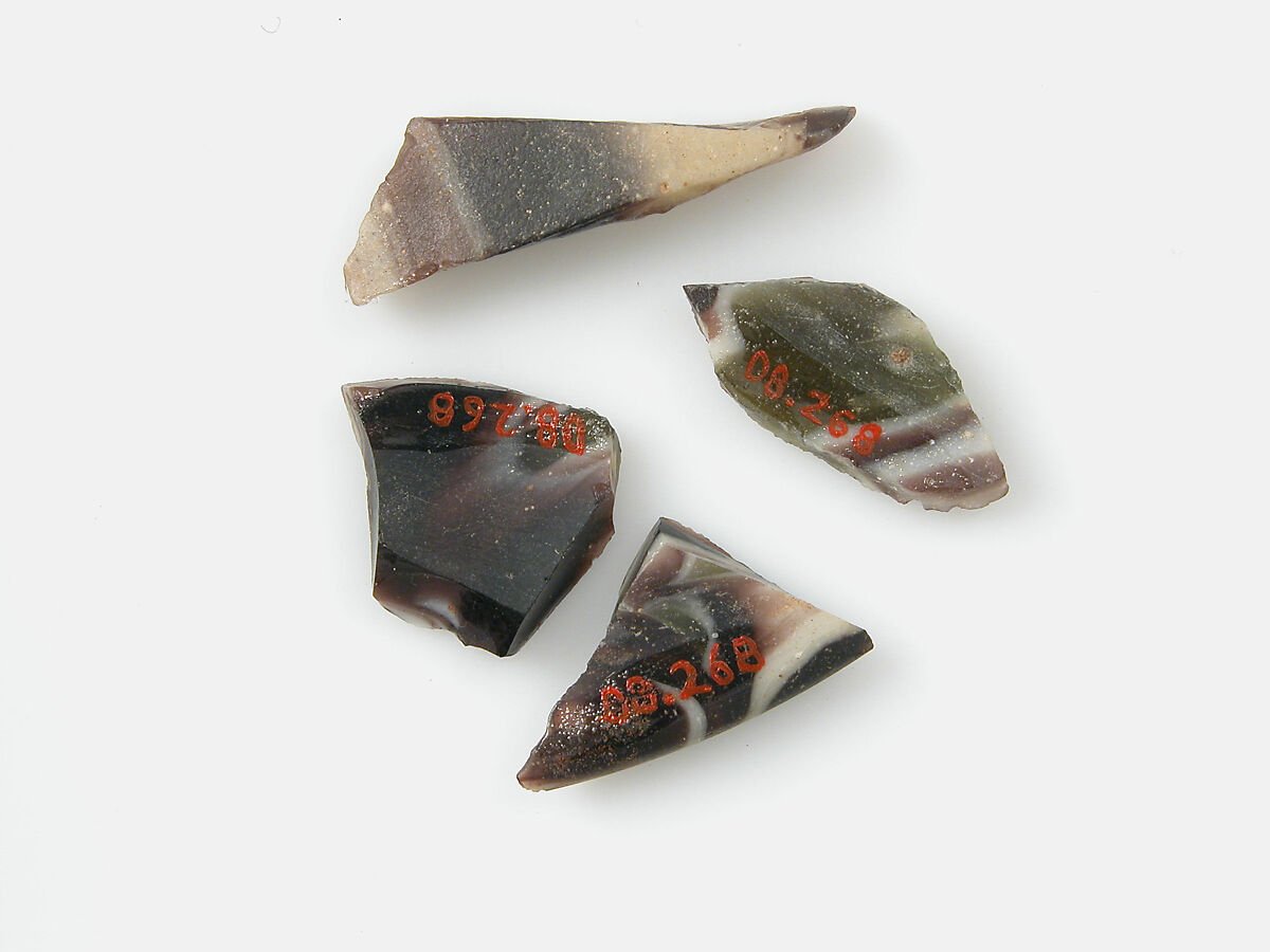 Glass Fragments from a Vessel, Glass, Coptic 