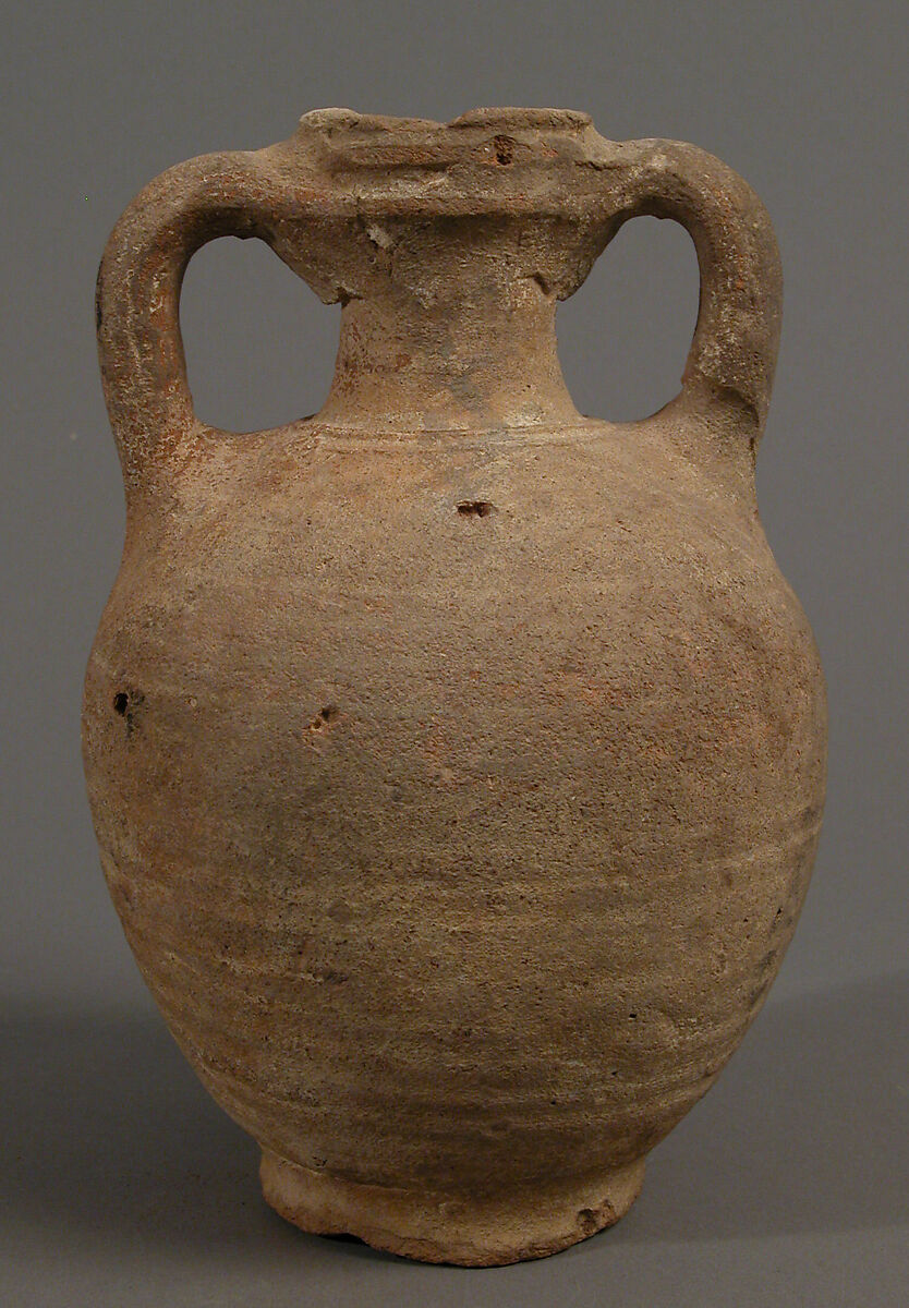 Pot, Earthenware, slip decoration, Coptic 