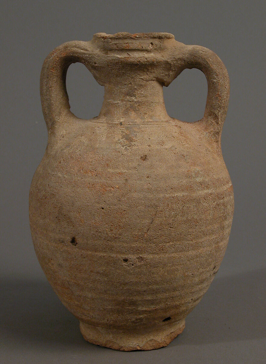 Pot, Earthenware, slip decoration, Coptic