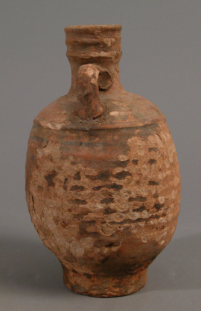 Pot, Earthenware, slip decoration, Coptic