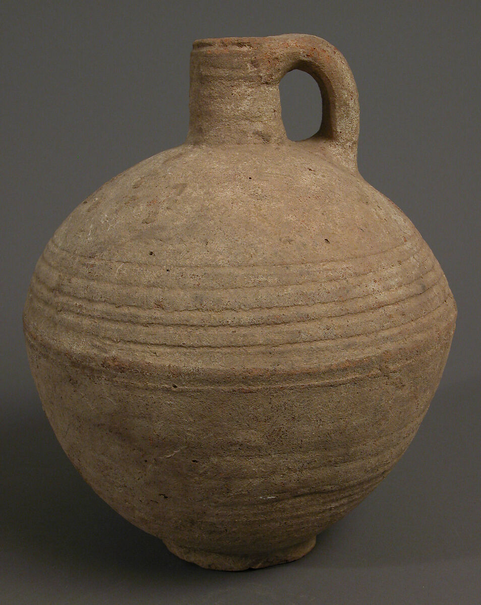 Jug, Earthenware, slip decoration, Coptic 