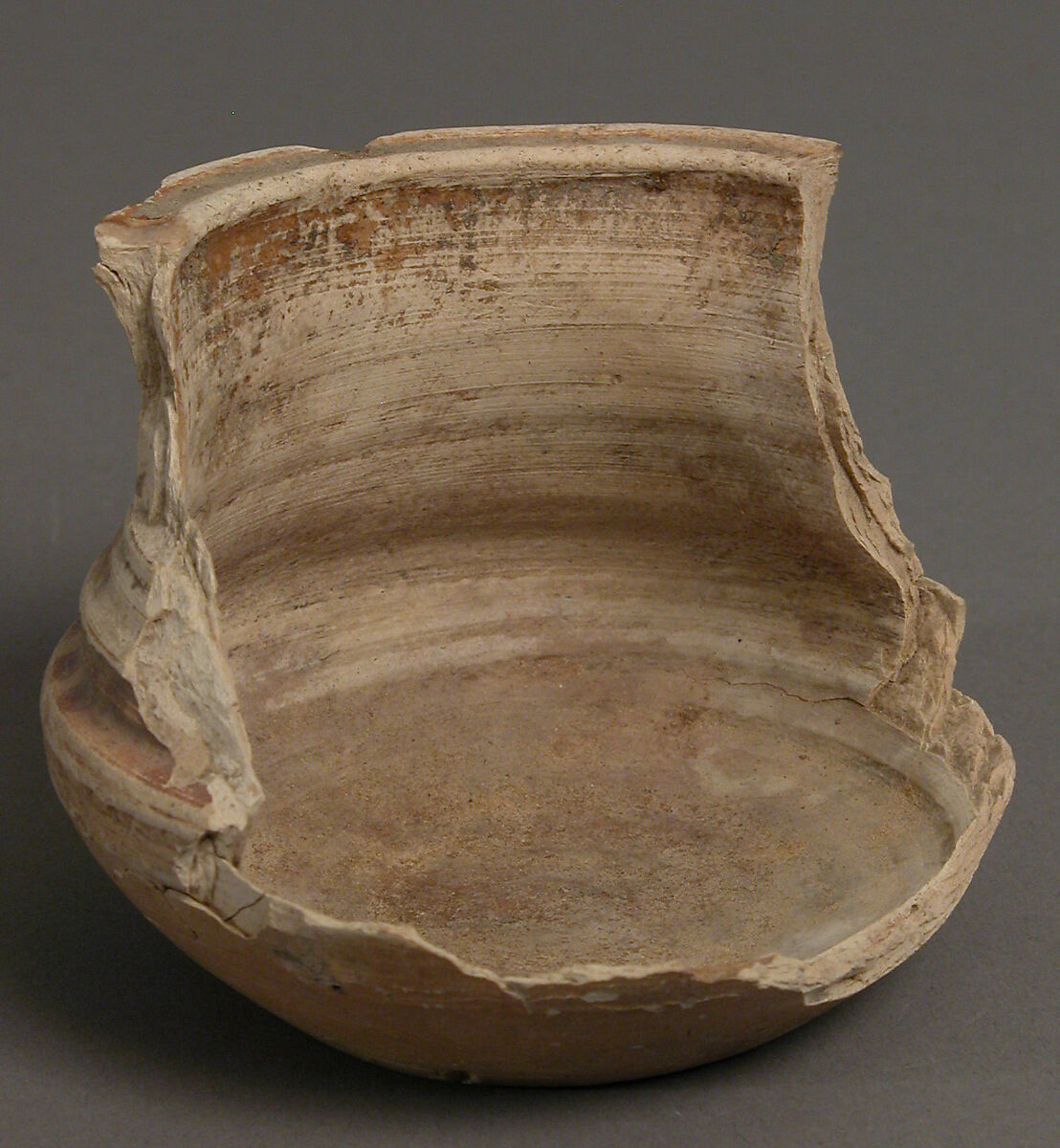 Pot Fragment, Earthenware, slip decoration, Coptic