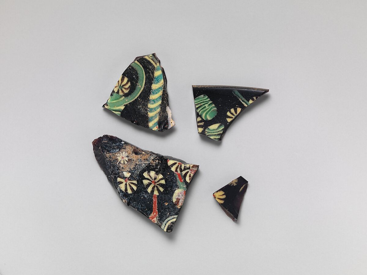 Glass Fragments from a Vessel, Glass, Coptic 