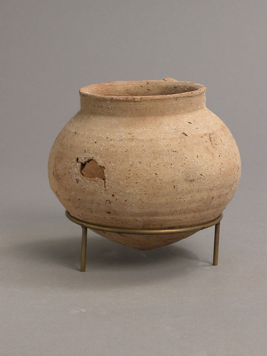 Jar with Handle, Earthenware, Coptic