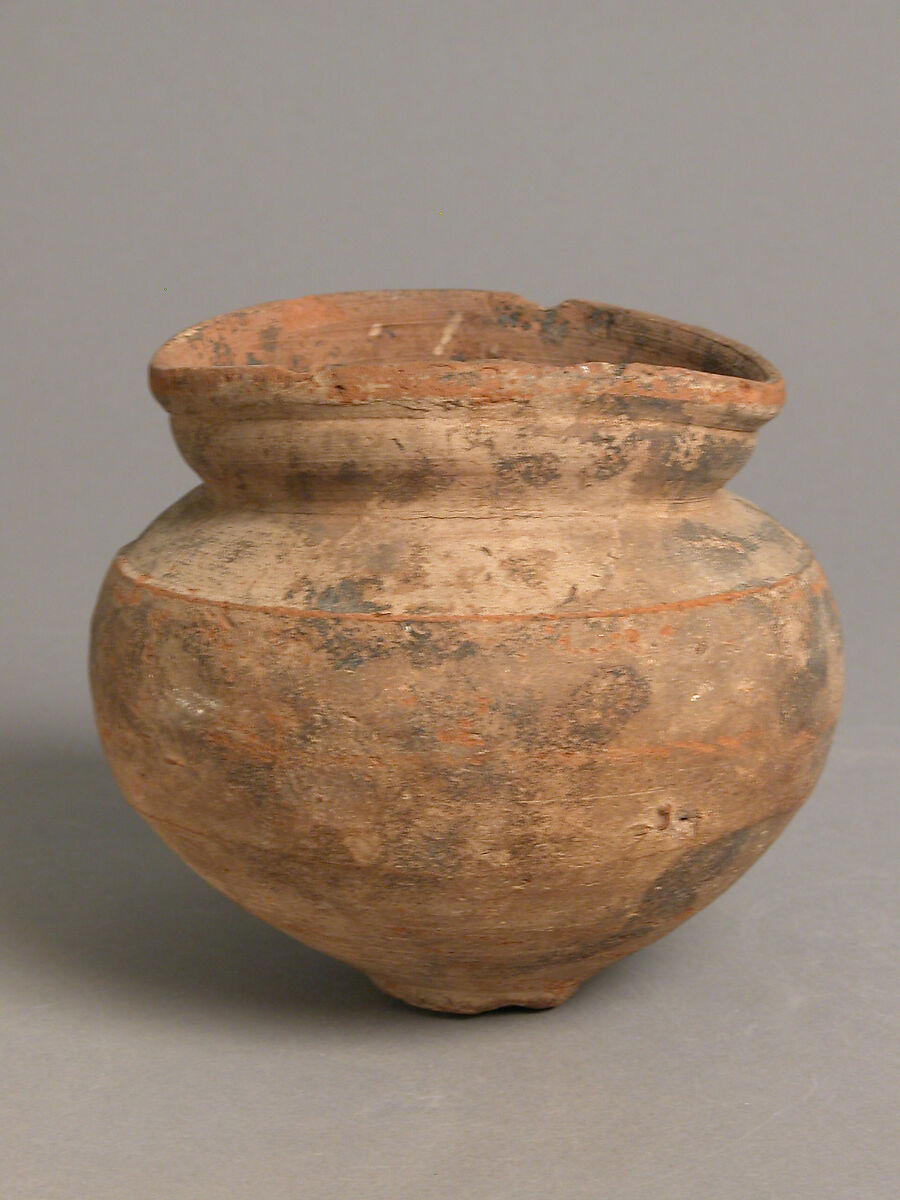 Jar, Earthenware, slip decoration, Coptic 
