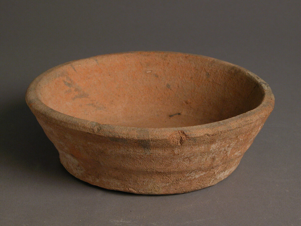 Bowl, Earthenware, slip decoration, Coptic 