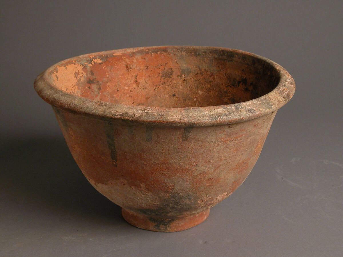 Bowl, Earthenware, slip decoration, Coptic 