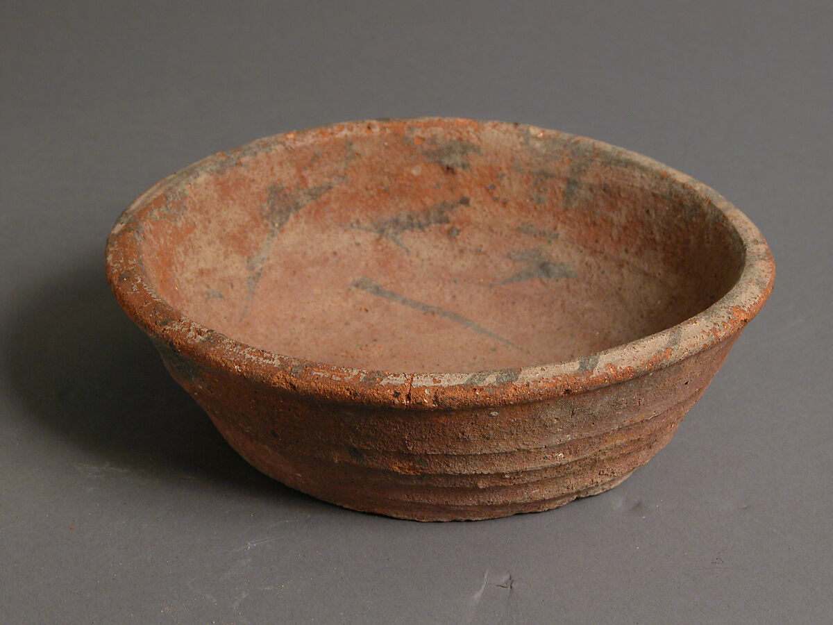 Bowl, Earthenware, slip decoration, Coptic 