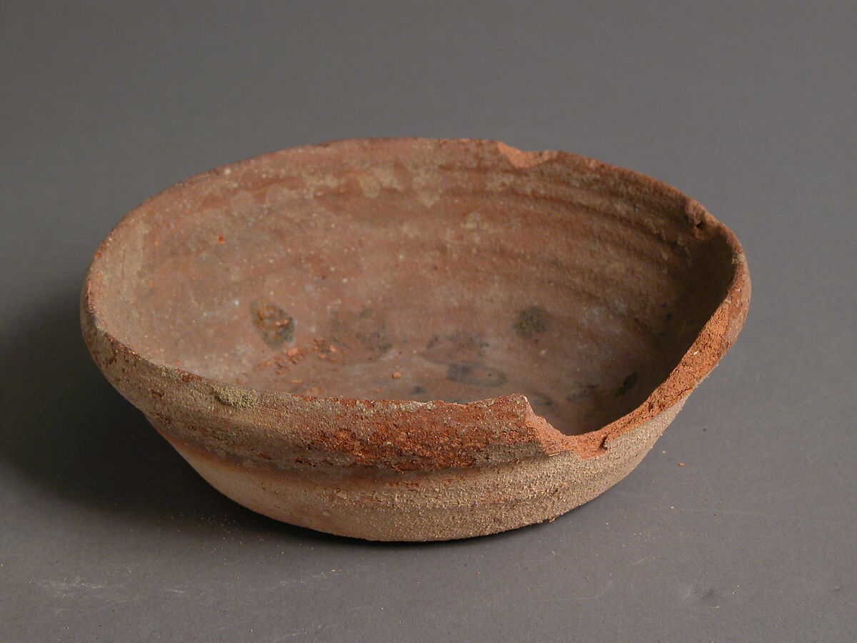 Bowl, Earthenware, slip decoration, Coptic 