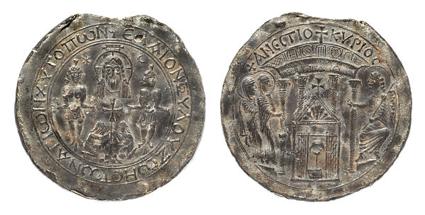 Ampulla with Scenes of the Crucifixion and the Women at the Tomb, Lead 