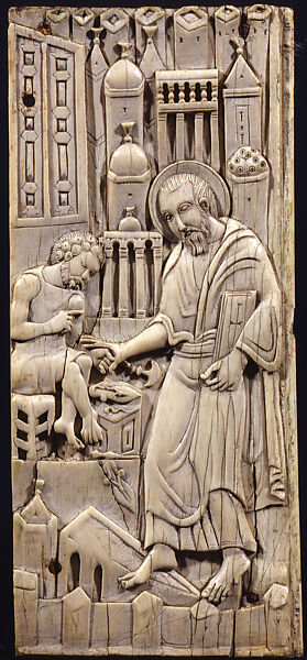 Ivories of the So-Called Grado Chair: Saint Mark Healing Anianos, Ivory 