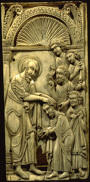 Ivories of the So-Called Grado Chair: Saint Mark Consecrating Anianos, Ivory 