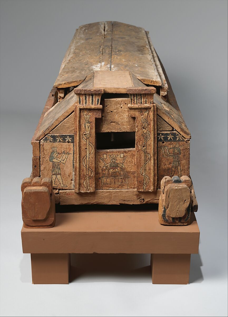 Coffin, Wood, paint, Coptic
