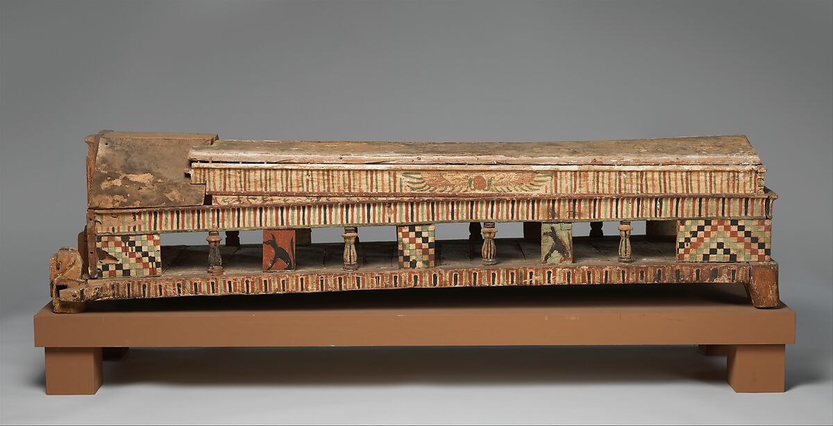 Coffin, Wood, paint, Coptic