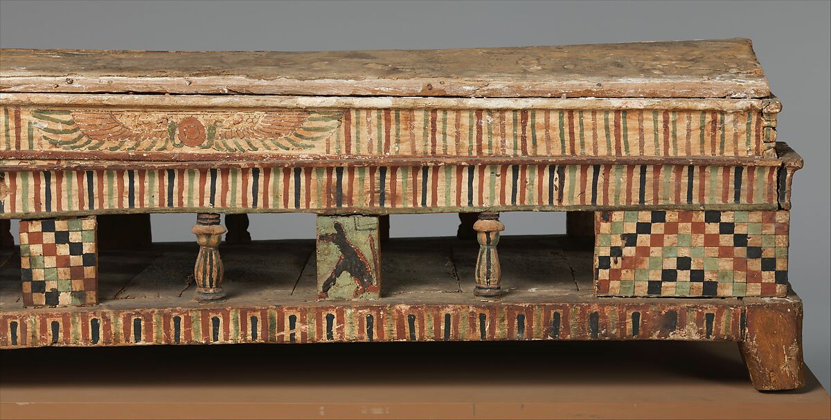 Coffin, Wood, paint, Coptic