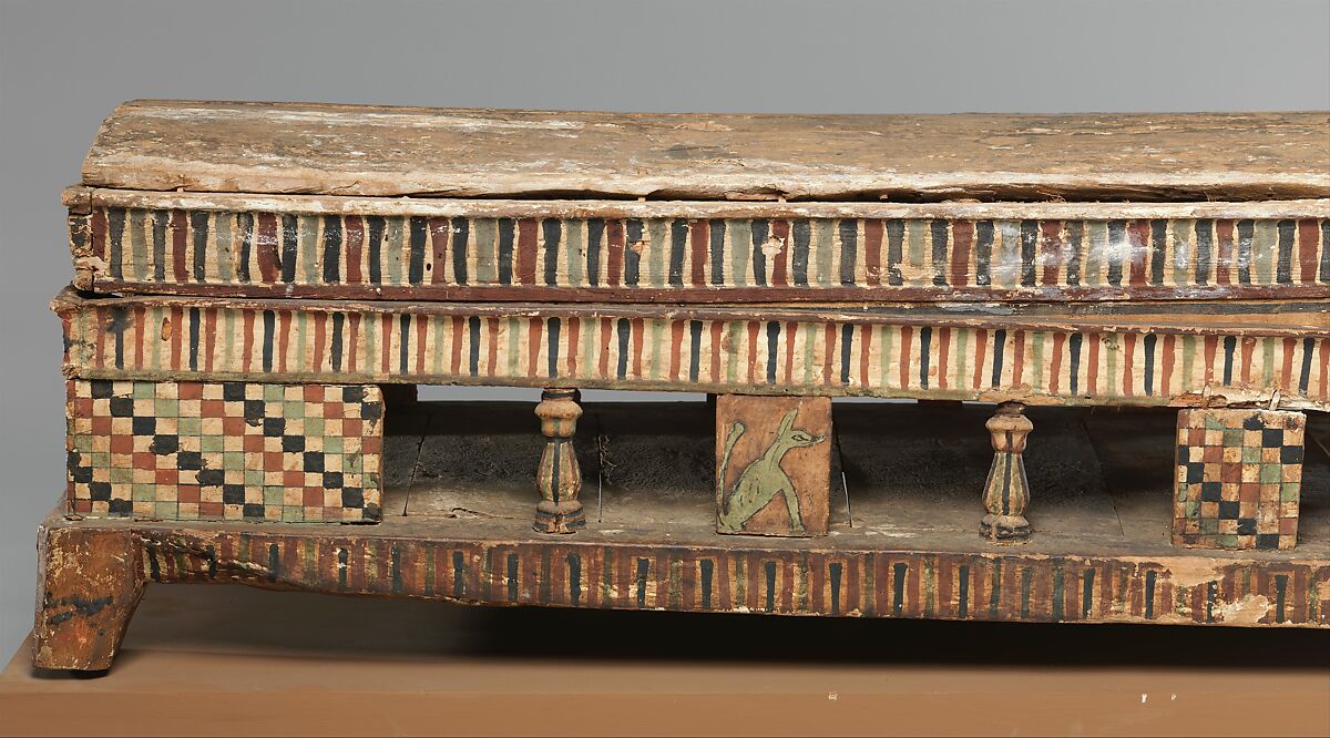 Coffin, Wood, paint, Coptic