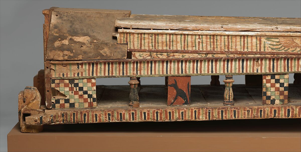 Coffin, Wood, paint, Coptic