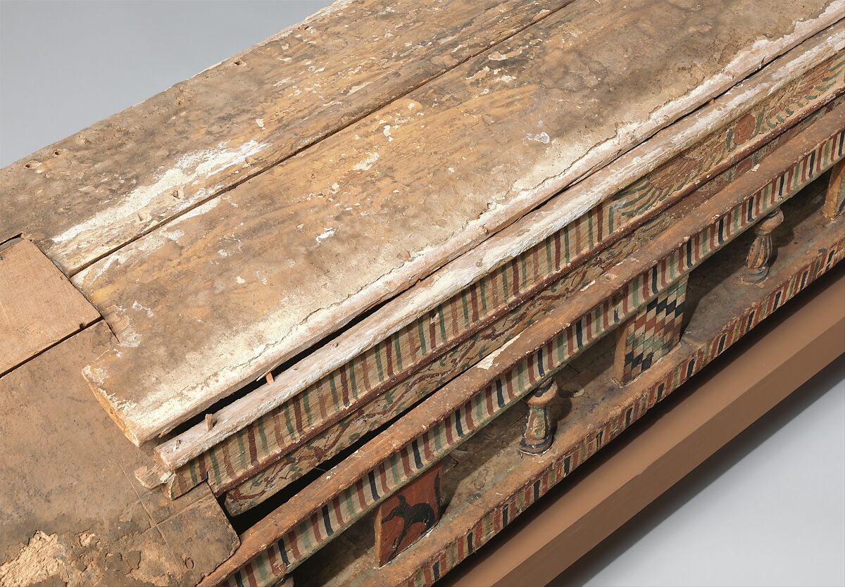 Coffin, Wood, paint, Coptic