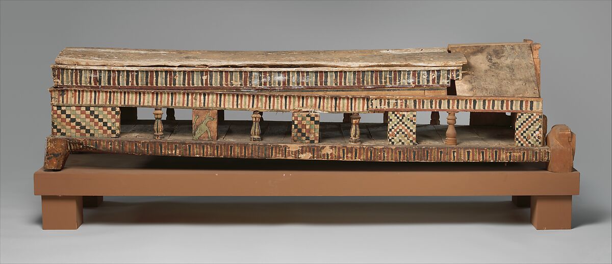 Coffin, Wood, paint, Coptic