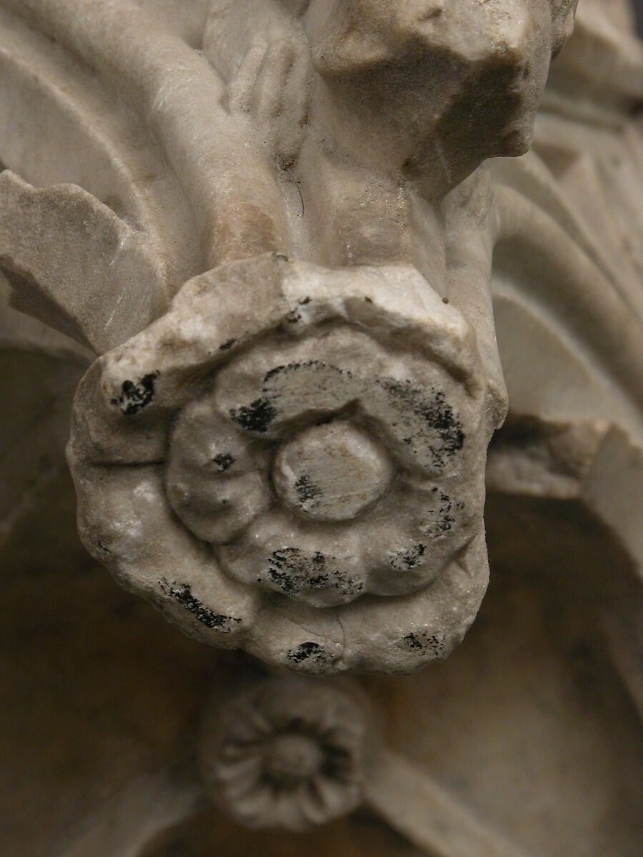 Canopy from the tomb of Philip III (the Bold) of France (1245-1285), Jean d'Arras (French, active 1297–1307), Marble, French