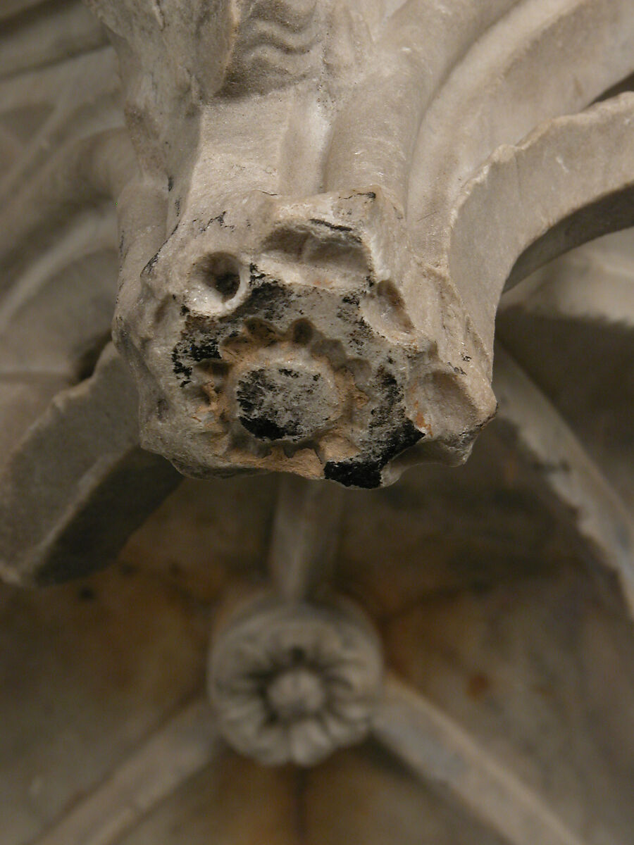 Canopy from the tomb of Philip III (the Bold) of France (1245-1285), Jean d'Arras (French, active 1297–1307), Marble, French
