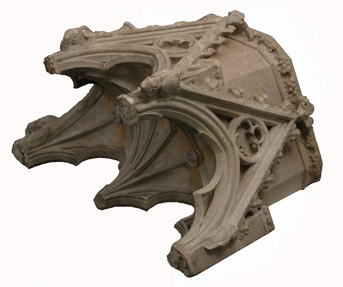 Canopy from the tomb of Philip III (the Bold) of France (1245-1285), Jean d'Arras (French, active 1297–1307), Marble, French