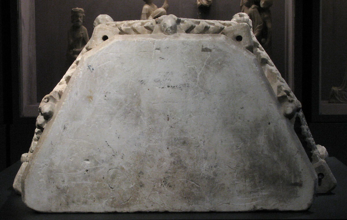 Canopy from the tomb of Philip III (the Bold) of France (1245-1285), Jean d'Arras (French, active 1297–1307), Marble, French