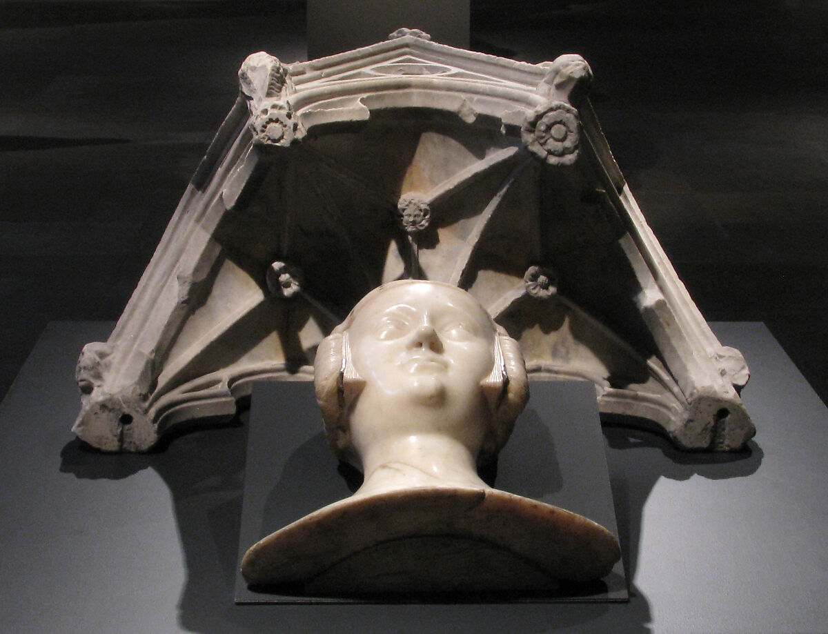 Canopy from the tomb of Philip III (the Bold) of France (1245-1285), Jean d'Arras (French, active 1297–1307), Marble, French