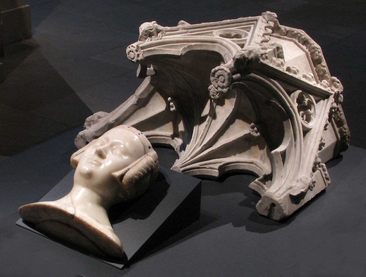 Canopy from the tomb of Philip III (the Bold) of France (1245-1285), Jean d&#39;Arras (French, active 1297–1307), Marble, French 